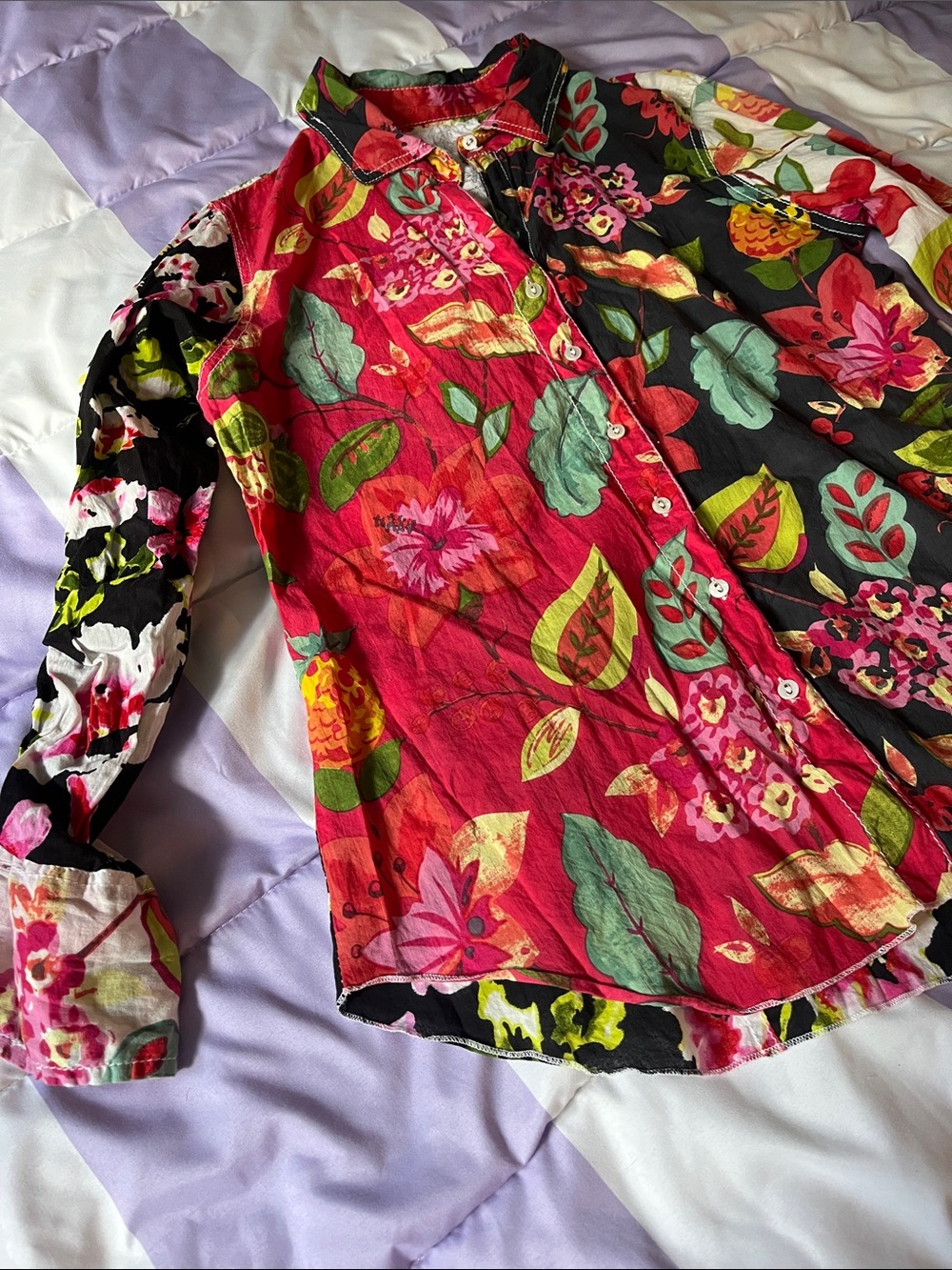Cino Floral Blouse Size M - Picture 2 of 8